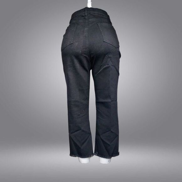 Denim & Co. Women's Petite Pants 16P Easy Straight Leg Black A630319 - Picture 3 of 7